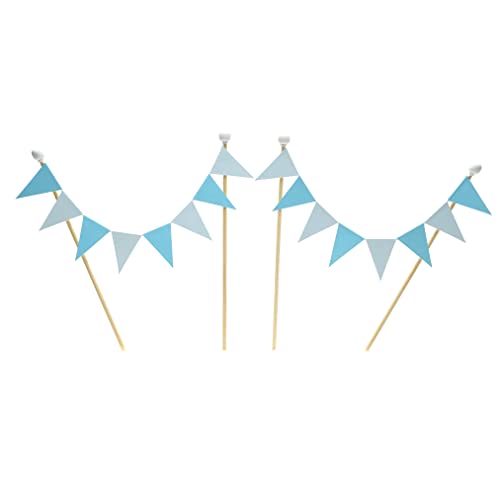 amazing buntings, Kuchendekoration, Wimpelgirlanden-Tortenaufleger für Kuchen und Torten, Vollständig Zusammengebaut, Blau Pastell, 2er-Set amazing buntings, Kuchendekoration, Wimpelgirlanden-Tortenaufleger für Kuchen und Torten, Vollständig Zusammengebaut, Blau Pastell, 2er-Set von amazing buntings