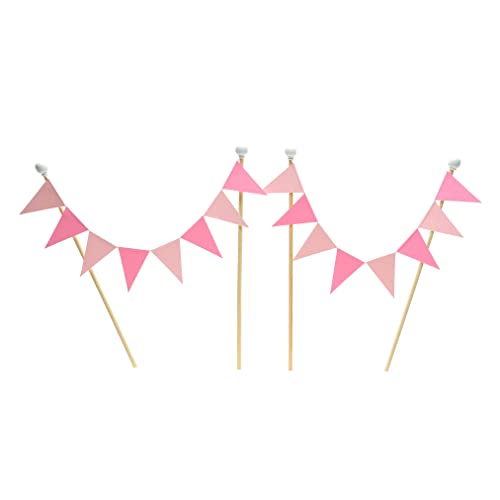amazing buntings, Kuchendekoration, Wimpelgirlanden-Tortenaufleger für Kuchen und Torten, Vollständig Zusammengebaut, Rosa Pastell, 2er-Set amazing buntings, Kuchendekoration, Wimpelgirlanden-Tortenaufleger für Kuchen und Torten, Vollständig Zusammengebaut, Rosa Pastell, 2er-Set von amazing buntings