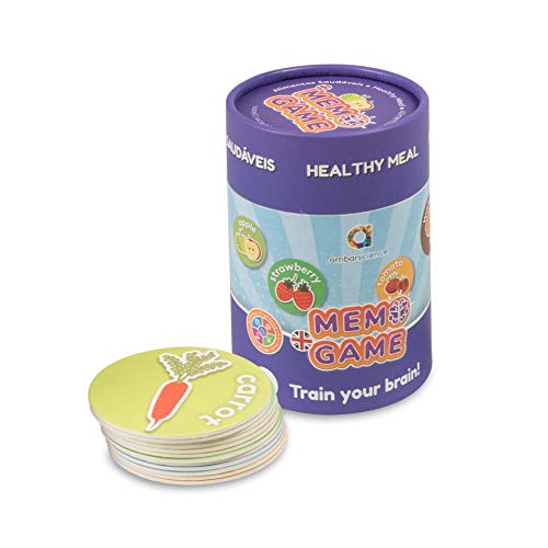 Jiobbo 6162800020020 Memo Games Gesunde Lebensmittel, Lernspiel zum Suchen von Paaren und Lernen der englischen Wörter, 40 Teile, für Kinder 3+, bunt Jiobbo 6162800020020 Memo Games Gesunde Lebensmittel, Lernspiel zum Suchen von Paaren und Lernen der englischen Wörter, 40 Teile, für Kinder 3+, bunt von Jiobbo