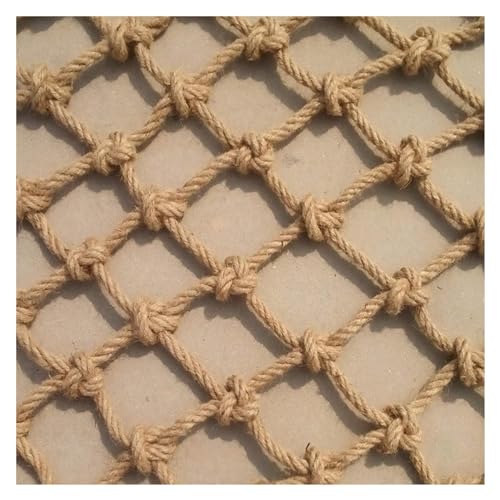 Garten Netting Seilnetz Treppe Balkon Geländer Indoor Sicherheit Schutz Für Kinder Cargo Netze Gartenpflanze Dekoration Jute Hanfnetz (Color : 10mm-10cm, Size : 1x2m (3.28X6.56ft)) von amhea