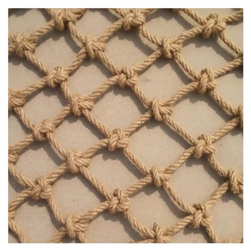 Garten Netting Seilnetz Treppe Balkon Geländer Indoor Sicherheit Schutz Für Kinder Cargo Netze Gartenpflanze Dekoration Jute Hanfnetz (Color : 10mm-12cm, Size : 1x1m(3.28X3.28ft)) von amhea