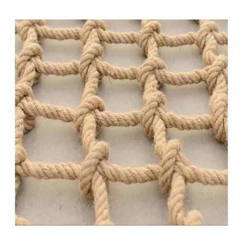 Garten Netting Seilnetz Treppe Balkon Geländer Indoor Sicherheit Schutz Für Kinder Cargo Netze Gartenpflanze Dekoration Jute Hanfnetz Vogel Kletternetz Frachtnetz (Color : 10mm-10cm, Size : 1x3m (3. von amhea