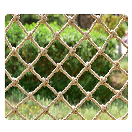 Seilkletternetz Für Kinder Draussen Dekoratives Jute-Hanf-Netz, Gartenschutznetz Sicherheitstreppe Anti-Fall-Netz Erwachsene Fitness Für Gartenarbeit, Camping (Color : 8mm*20cm, Size : 1x8m) von amhea