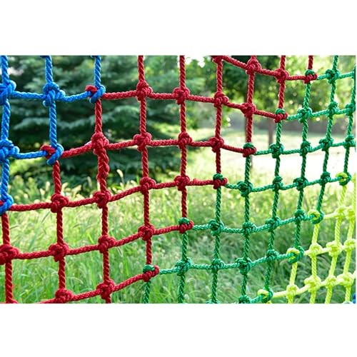 amhea Kinder-Spielplatznetz, Strapazierfähiges Spiel-Sicherheitsnetz, Outdoor-Kletternetz, Spielplatz-Schutznetz, Kletternetz Für Hinterhöfe (Color : 6mm*10cm, Size : 3X3m/9.8X9.8ft) von amhea