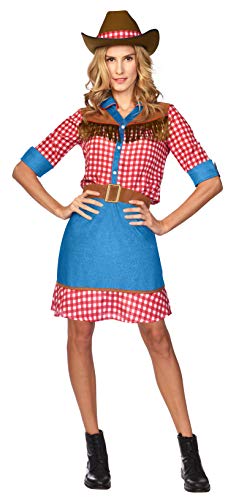 (ETX12) (Hat) (9911313) Adult Ladies Wild West Cowgirl Costume (UK 8-10) von amscan
