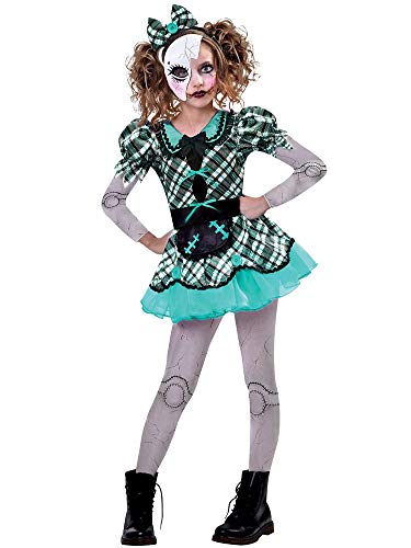 (PKT) (9904753) Child Girls Dark Doll Costume (10-12yr) von amscan