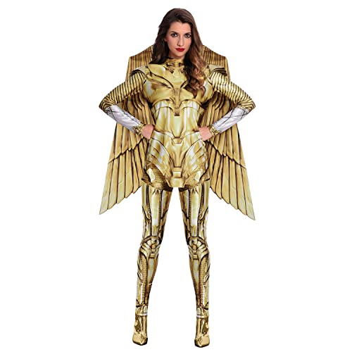 (PKT) (9906680) Adult Ladies Wonder Woman Gold Hero Costume (Large) von amscan