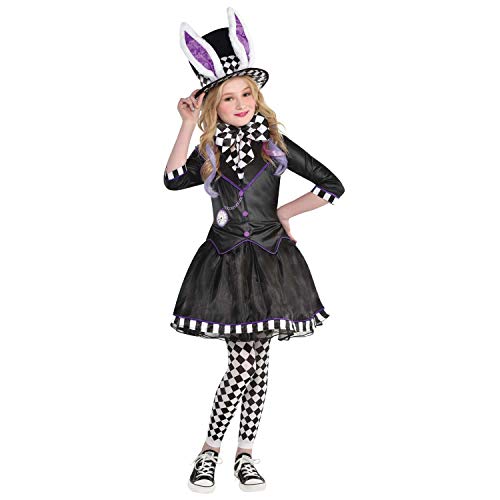(PKT) (9907339) Child Girls Dark Mad Hatter Costume (4-6yr) von amscan