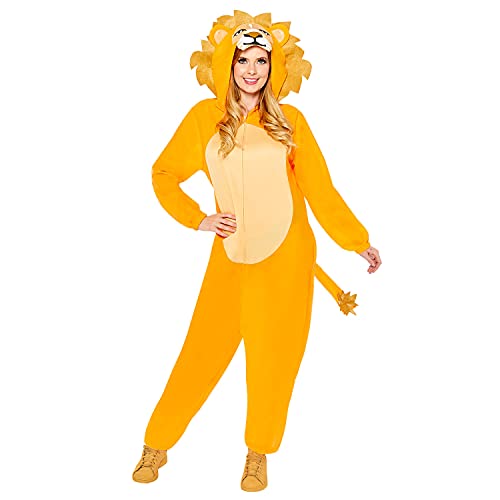 (PKT) (9908780) Adult Lion Onesie Costume One Piece (Standard) von amscan