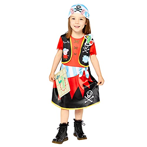 (PKT) (9910170) Child Girls Peppa Pig Pirate Dress Costume (2-3yr) von amscan