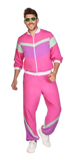 (PKT) (9910375) 80's Joggersuit Pink (Medium) von amscan