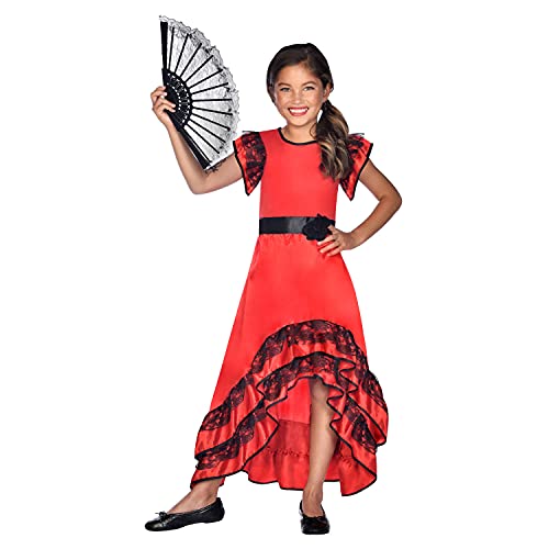 (PKT) (9910664) Childs Flamenco Girl Costume Dress (12-14yr) von amscan