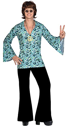 (PKT) (9910798) Adult Mens Hippie Party Shirt (Large) von amscan