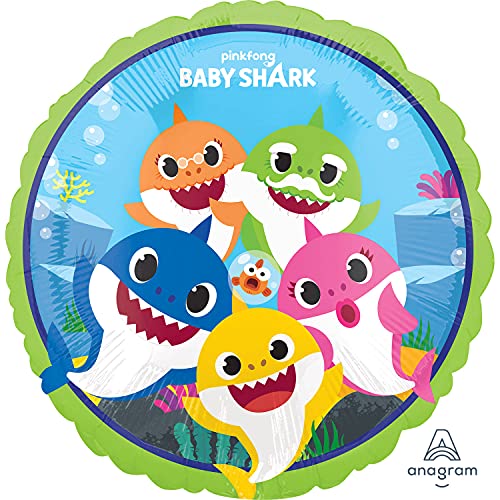 (PKT) Baby Shark Foil Balloon Childrens Party von amscan