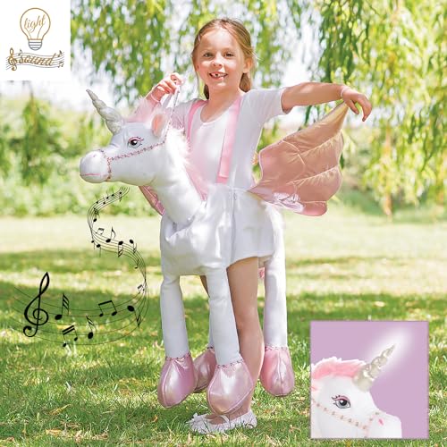 (PKT++) Child Girls Ride On Unicorn Costume (3-8yr) von amscan