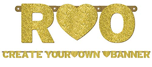 Amscan 120241 - Partykette Wedding Decorations Glitzer, Gold, Papier, personalisierbar, 11,4 cm, Girlande Amscan 120241 - Partykette Wedding Decorations Glitzer, Gold, Papier, personalisierbar, 11,4 cm, Girlande von amscan