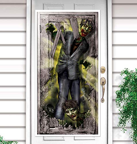 Amscan 240342-55 - Türdekoration Zombies, Größe 165,1 x 85 cm, Plastik, Raumdekoration, Hängedekoration, Gruselhaus, Halloween Amscan 240342-55 - Türdekoration Zombies, Größe 165,1 x 85 cm, Plastik, Raumdekoration, Hängedekoration, Gruselhaus, Halloween von amscan