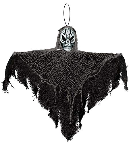 Amscan 241772-55 - Hänge-Dekoration Black Reaper, aus Kunststoff und Textil, Größe 35,5 cm, Skelett, Skull, Schädel, Halloween, Horror-Party, Mottoparty Amscan 241772-55 - Hänge-Dekoration Black Reaper, aus Kunststoff und Textil, Größe 35,5 cm, Skelett, Skull, Schädel, Halloween, Horror-Party, Mottoparty von amscan
