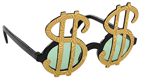 Amscan 250024-55 - Brille Dollar-Zeichen, Spaßbrille, Mottoparty, Karneval, Accessoire, Scherzbrille von amscan