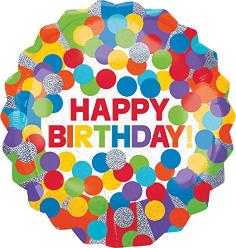 Amscan 3093201 - Jumbo Folienballon Happy Birthday, 71 cm x 71 cm, Luftballon, Geburtstag von Anagram