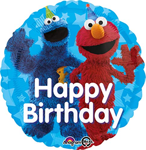 Amscan 3439501 Folienballon Sesamstrasse Happy Birthday, Blau, Rot Amscan 3439501 Folienballon Sesamstrasse Happy Birthday, Blau, Rot von amscan