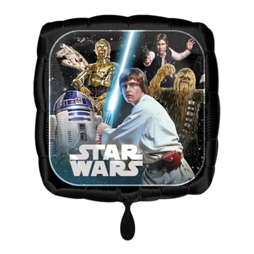 Amscan 3552101 - Standard Folienballon Star Wars, 43 cm, Quadrat, Luke, Geburtstag, Heliumballon, Mitbringsel Amscan 3552101 - Standard Folienballon Star Wars, 43 cm, Quadrat, Luke, Geburtstag, Heliumballon, Mitbringsel von Anagram