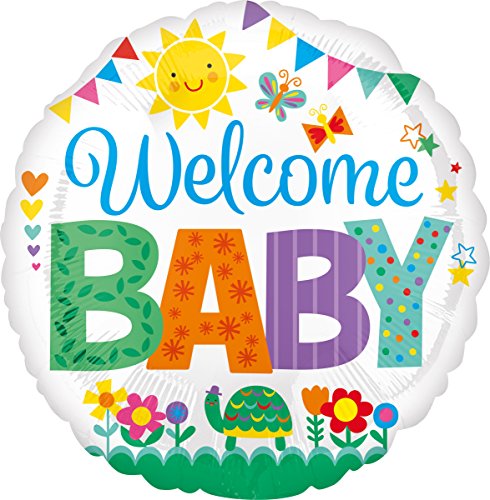 Amscan 3559201 - Standard Folienballon Welcome Baby, 43 cm, Geburt, Party, Heliumballon Amscan 3559201 - Standard Folienballon Welcome Baby, 43 cm, Geburt, Party, Heliumballon von amscan