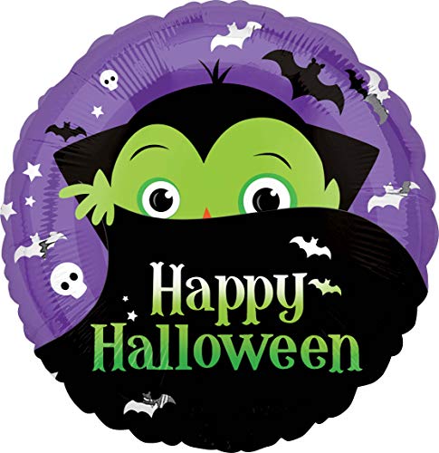 Amscan 3591601 - Folienballon Happy Halloween, Dracula, Durchmesser ca. 43 cm, Dekoration, Heliumballon, Party, Gruselparty Amscan 3591601 - Folienballon Happy Halloween, Dracula, Durchmesser ca. 43 cm, Dekoration, Heliumballon, Party, Gruselparty von amscan