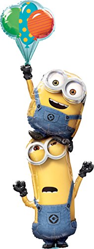 Amscan 3616001 - Folienballon Multi-Ballon Minions, circa 101 x 154 cm, Geburtstag, Heliumballon von Anagram