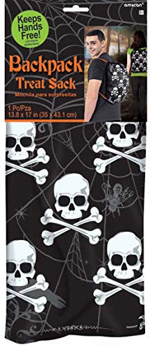 Amscan 374423-55 - Turnbeutel mit Totenkopf-Motiv, Größe ca. 35 x 43,1 cm, aus Polyester, kann als Rucksack getragen werden, Accessoire für Karneval & Halloween Amscan 374423-55 - Turnbeutel mit Totenkopf-Motiv, Größe ca. 35 x 43,1 cm, aus Polyester, kann als Rucksack getragen werden, Accessoire für Karneval & Halloween von amscan