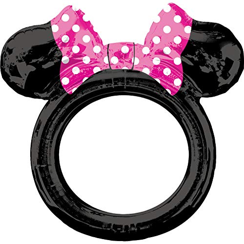 Amscan 3818701 - Folienballon Selfie Frame Minnie Maus, Rund, Größe 73 x 71 cm, Heliumballon, Schwarz, Pink, Weiß Amscan 3818701 - Folienballon Selfie Frame Minnie Maus, Rund, Größe 73 x 71 cm, Heliumballon, Schwarz, Pink, Weiß von amscan