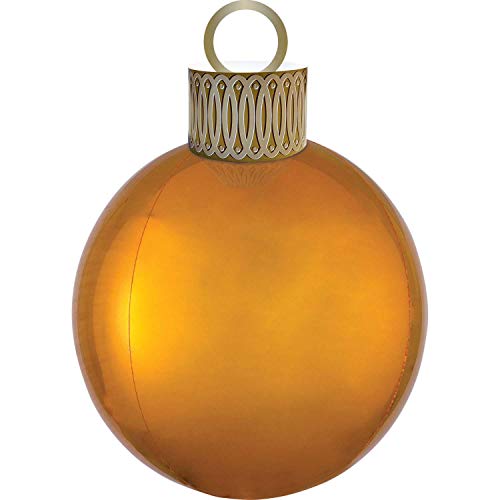 Amscan 4040701 - Orbz XL Folienballon Ornament Weihnachtskugel, 38 x 50 cm, Gold, Weihnachten, Heliumballon, Party, Dekoration, Xmas, Christmas, Baumschmuck Amscan 4040701 - Orbz XL Folienballon Ornament Weihnachtskugel, 38 x 50 cm, Gold, Weihnachten, Heliumballon, Party, Dekoration, Xmas, Christmas, Baumschmuck von amscan