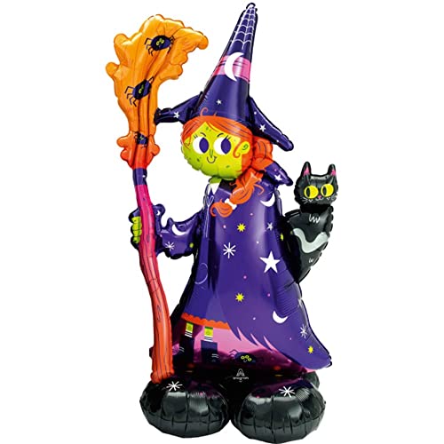 Amscan 4241811 - Folienballon Gruselige Hexe, Größe ca. 130 cm, mehrteiliger AirLoonz-Ballon, mit Helium oder Luft befüllbar, Geschenk, Dekoration, Geburtstag, Karneval, Halloween Amscan 4241811 - Folienballon Gruselige Hexe, Größe ca. 130 cm, mehrteiliger AirLoonz-Ballon, mit Helium oder Luft befüllbar, Geschenk, Dekoration, Geburtstag, Karneval, Halloween von Anagram