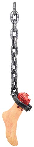 Amscan 670195 - Abgehackter Fuß an Kette, Länge ca. 44 cm, blutiger Fuß an einer Gliederkette, aus Kunststoff, Accessoire für die Halloween-, Grusel- oder Mottoparty, Dekoration Amscan 670195 - Abgehackter Fuß an Kette, Länge ca. 44 cm, blutiger Fuß an einer Gliederkette, aus Kunststoff, Accessoire für die Halloween-, Grusel- oder Mottoparty, Dekoration von amscan