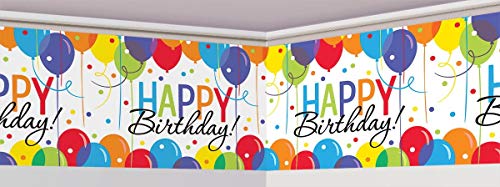 Amscan 670515 - Folienbanner Balloon Bash 1219 x 45,7 cm, Dekoration von amscan