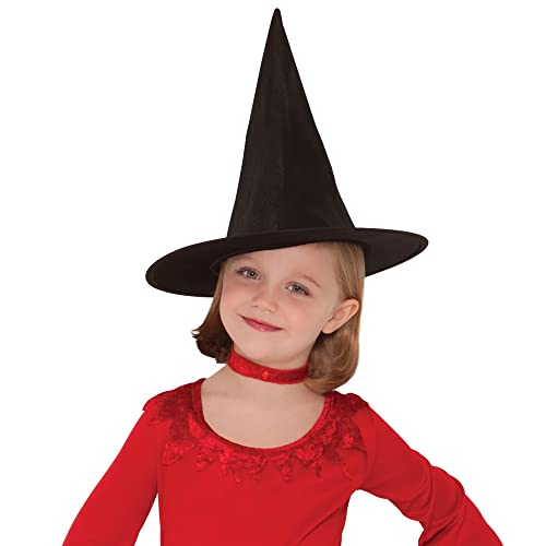 Amscan 840861-55 - Hexen-Hut für Kinder, Einheitsgröße für Kinder, Schwarz, konische, spitze Form, klassischer Hut, aus Polyester, Karneval, Halloween, Verkleidung, Kostüm, Zauberer von amscan