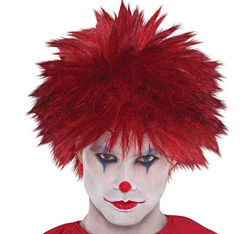 Amscan 841638-55 - Perücke Horror Clown, Kurzhaarperücke, Kopfbedeckung, Frisur, Erwachsene, Karneval, Halloween, Mottoparty von amscan