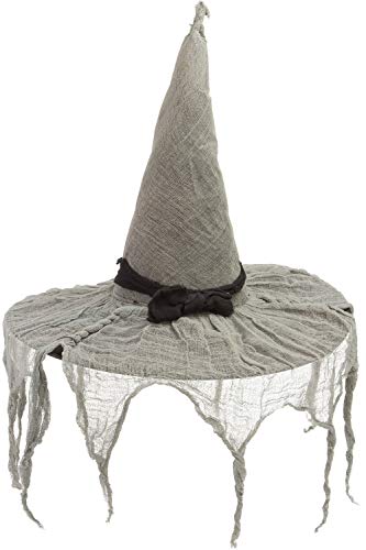 Amscan 841679-55 - Hexen-Hut mit Lumpen, Einheitsgröße für Erwachsene, Grau-Schwarz, mit Fransen aus transparentem Stoff, Accessoire für Halloween, Karneval, Verkleidung, Kostüm, Zauberer Amscan 841679-55 - Hexen-Hut mit Lumpen, Einheitsgröße für Erwachsene, Grau-Schwarz, mit Fransen aus transparentem Stoff, Accessoire für Halloween, Karneval, Verkleidung, Kostüm, Zauberer von amscan