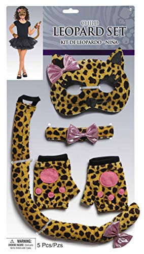 Amscan 844009-55 - Kostümset Leopard für Kinder, Maske, Halsband, Schwanz, fingerlose Handschuhe, Tier, Kinderkostüm Amscan 844009-55 - Kostümset Leopard für Kinder, Maske, Halsband, Schwanz, fingerlose Handschuhe, Tier, Kinderkostüm von amscan