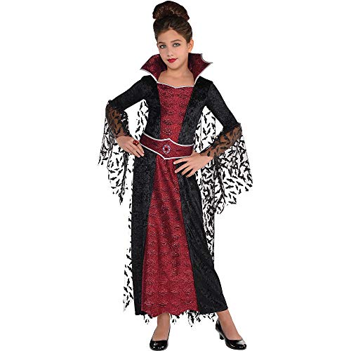 Amscan 848090-55 - Kinderkostüm Vampir, Kleid mit Umhang, Gürtel, Kragen, Mottoparty, Karneval, Halloween von amscan