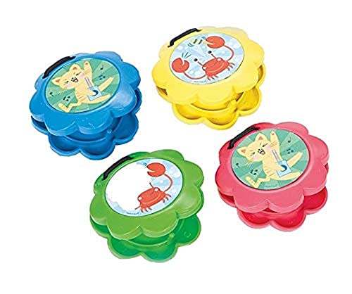 Amscan 9901255 - Kastagnetten, 4 Stück, Durchmesser 5,8 cm, Plastik von amscan