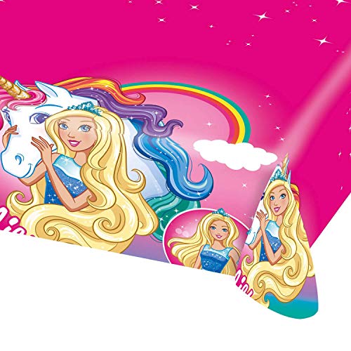 Amscan 9902526 - Tischdecke Barbie, Größe 120 x 180 cm, Kunststoff, wasserabweisend, Dreamtopia, Regenbogen, Einhorn, Unicorn, Rainbow, Kinderparty, Geburtstag, Rose Amscan 9902526 - Tischdecke Barbie, Größe 120 x 180 cm, Kunststoff, wasserabweisend, Dreamtopia, Regenbogen, Einhorn, Unicorn, Rainbow, Kinderparty, Geburtstag, Rose von amscan