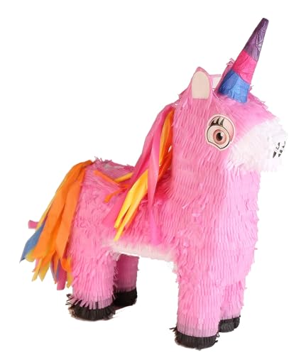 Amscan 9903139 - Pinata Einhorn, 27 x 23 x 37 cm, zum Befüllen mit Süßigkeiten und Konfetti, Kindergeburtstag von amscan