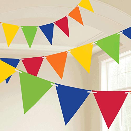 Amscan 9903780 - Wimpelkette, 1000 x 32 cm, Plastik, Girlande, Hängedekoration Amscan 9903780 - Wimpelkette, 1000 x 32 cm, Plastik, Girlande, Hängedekoration von amscan
