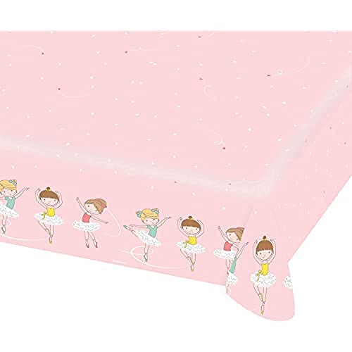 Amscan 9903951 - Tischdecke Kleine Tänzerin, Papier, Größe 115 x 175 cm, wasserabweisend, Little Dancer, Ballett, Geburtstag, Kinderparty, Rosa Amscan 9903951 - Tischdecke Kleine Tänzerin, Papier, Größe 115 x 175 cm, wasserabweisend, Little Dancer, Ballett, Geburtstag, Kinderparty, Rosa von amscan