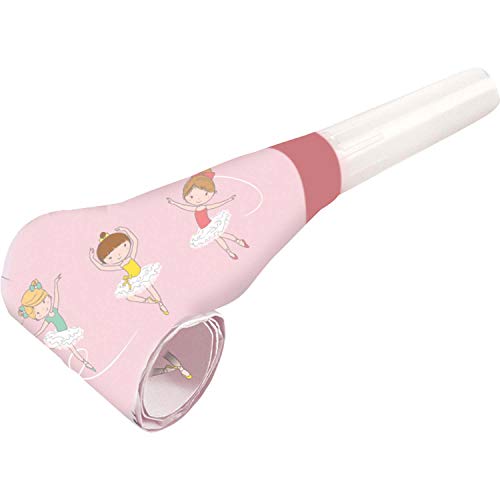 Amscan 9903958 - Luftrüssel Kleine Tänzerin, 8 Stück, Größe ca. 30 cm, Rosa mit mehrfarbigen Motiven, Partytröte, Little Dancer, Ballett, Give Away, Geburtstag, Karneval, Kinderparty von amscan