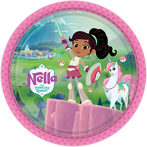 Amscan 9904009 8 Teller Nella die Ritterprinzessin, Mehrfarbig von amscan