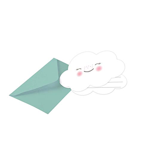 Amscan 9904309 - Einladungskarten Regenbogen mit Umschlägen, 8 Stück, Größe 8,6 x 12,5 cm, lächelnde Wolke, Gesicht, Einladung, Geburtstag, Kinderparty, Mottoparty, Rainbow Amscan 9904309 - Einladungskarten Regenbogen mit Umschlägen, 8 Stück, Größe 8,6 x 12,5 cm, lächelnde Wolke, Gesicht, Einladung, Geburtstag, Kinderparty, Mottoparty, Rainbow von amscan