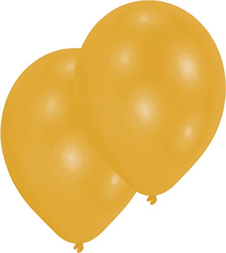 Amscan 9904932 - Latexballons Metallic Gold, 25 Stück, 27,5 cm / 11, Luftballon von amscan