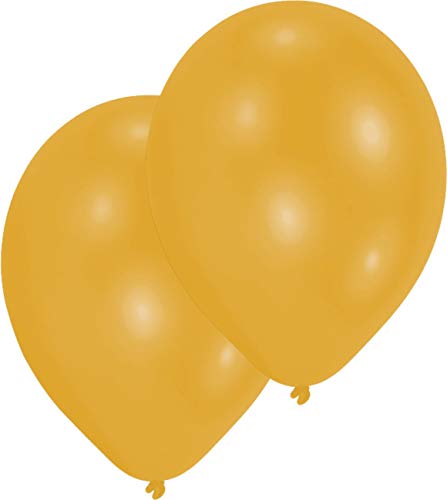 Amscan 9904945 - Latexballons Metallic Gold, 50 Stück, Durchmesser circa 27,5 cm, Luftballons Amscan 9904945 - Latexballons Metallic Gold, 50 Stück, Durchmesser circa 27,5 cm, Luftballons von amscan